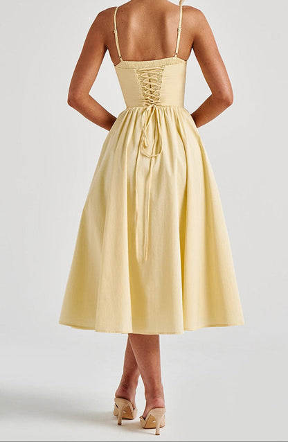 Celeste | Corset Bodice Midi Dress