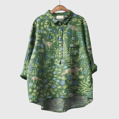 Jade | Animal Print Blouse Shirt
