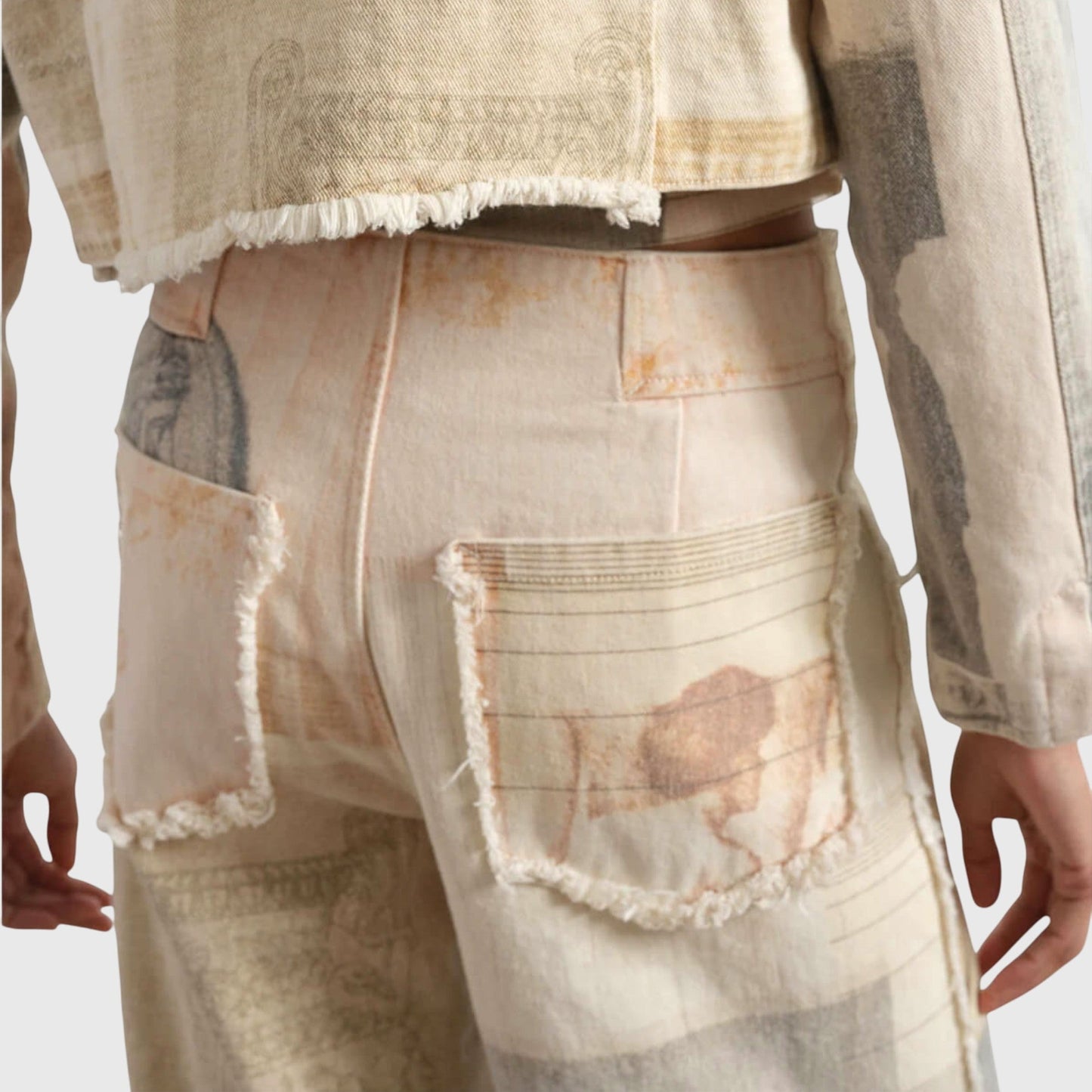 Peyton | Artistic Print Wide Leg Jeans