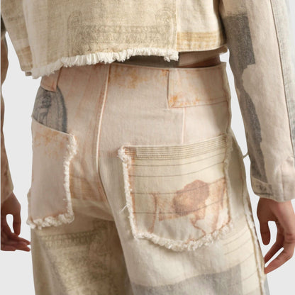Peyton | Artistic Print Wide Leg Jeans