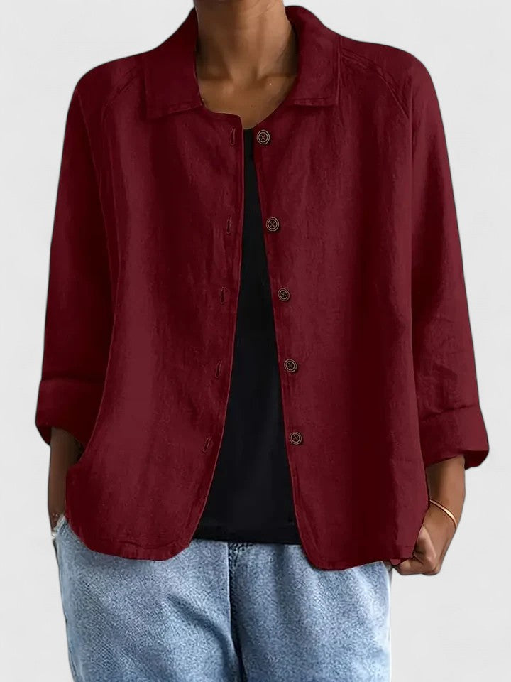 Amber | Relaxed Button Front Shirt