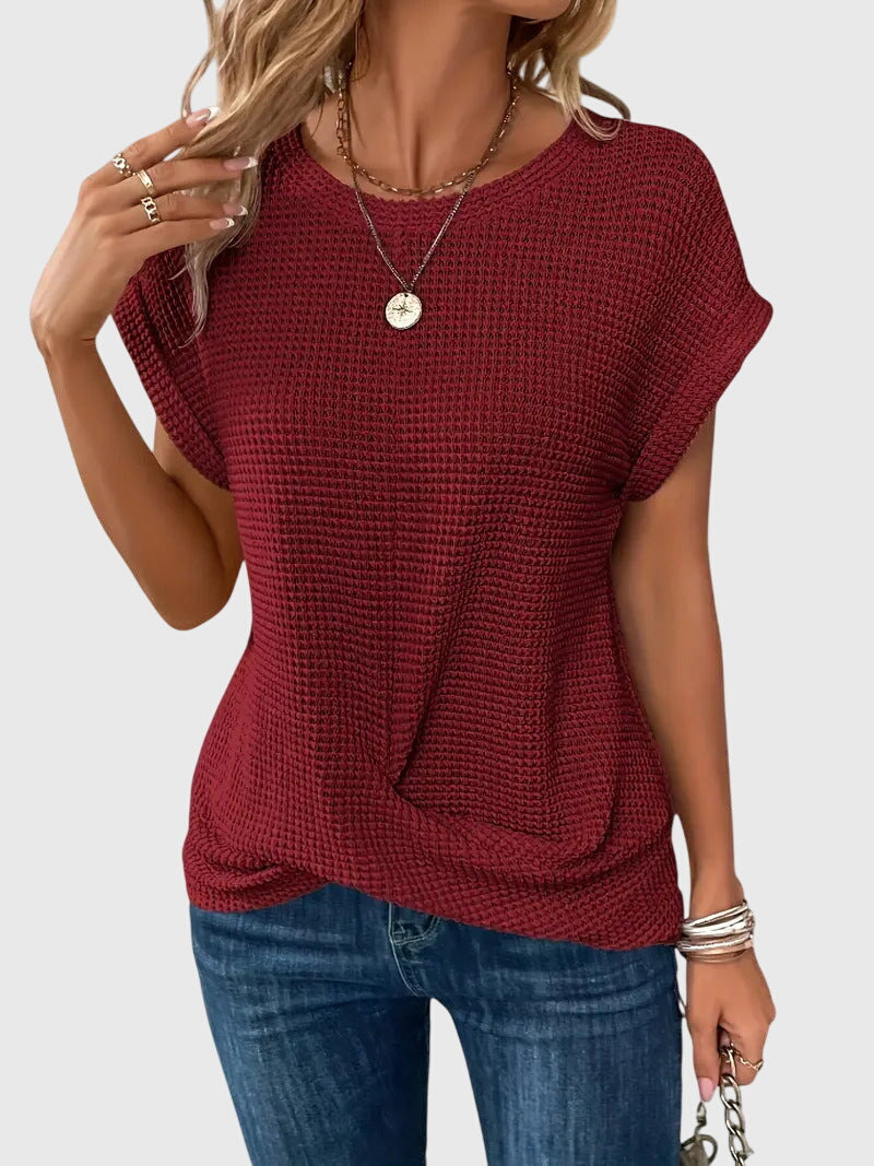 Scarlett | Sophisticated Knitted Top With Crew Neck