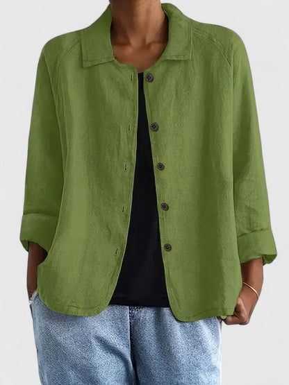 Amber | Relaxed Button Front Shirt