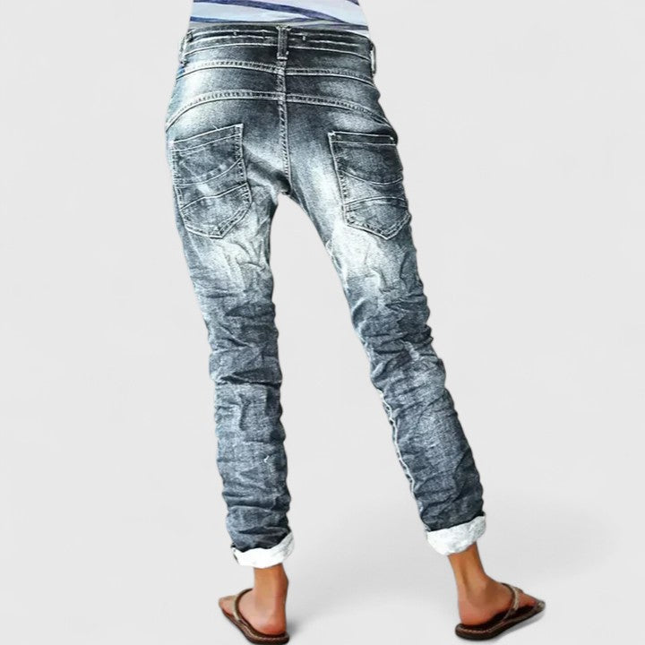 Jade | Stylish Tapered Ankle Jeans Pants