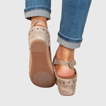 Riley | Orthopedic Cork Wedge Sandals