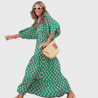 Leah | Printed  Boho Maxi Dress