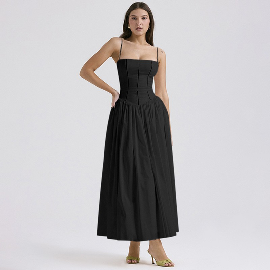 Marissa | Corset Midi Dress for Wedding Guest