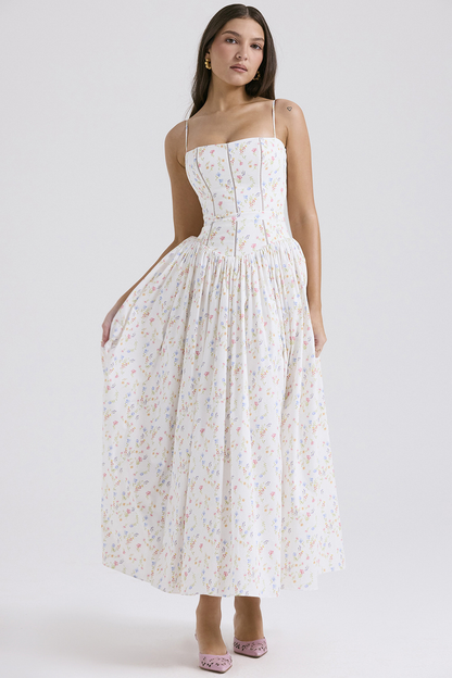 Marissa | Corset Midi Dress for Wedding Guest
