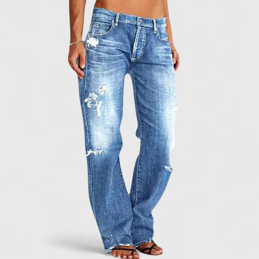 Scarlett | Low Rise Distressed Jeans