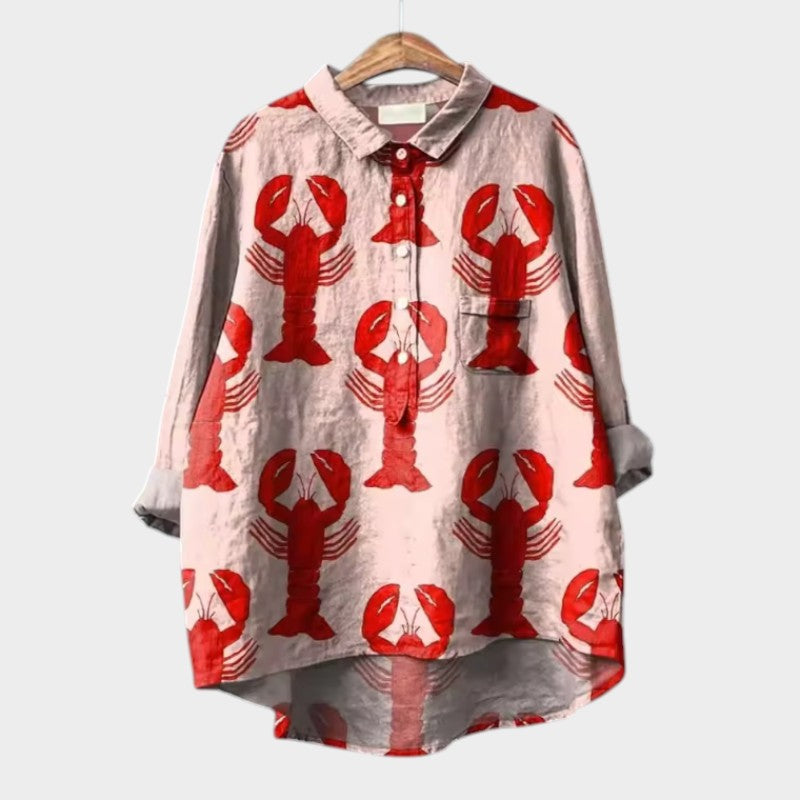 Sydney | Artistic Nature Print Blouse Shirt