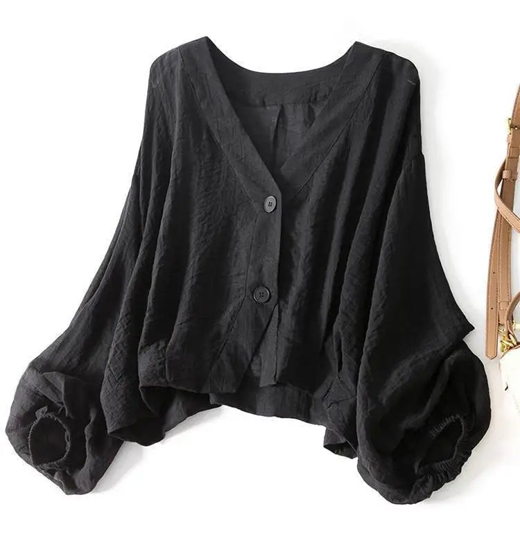 Brynn | Comfortable V-Neck Batwing Sleeve Blouse