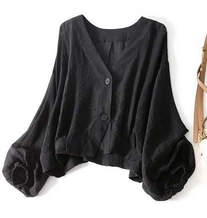 Brynn | Comfortable V-Neck Batwing Sleeve Blouse