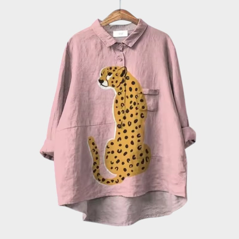 Sydney | Artistic Nature Print Blouse Shirt