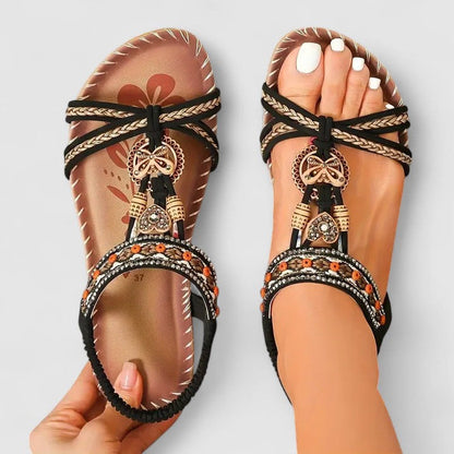 Scarlett | Orthopedic Beaded Boho Flat Sandals