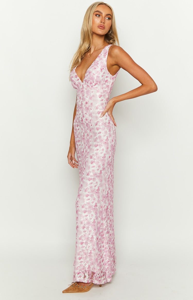 Isabelle | Floral Lace Maxi Dress for Wedding Guest