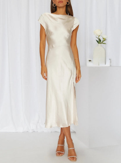 Sloane | Elegant Cap Sleeve Midi Dress