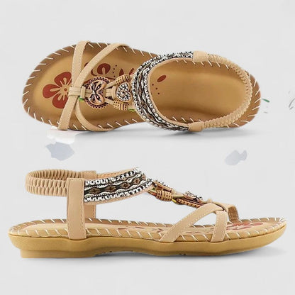 Scarlett | Orthopedic Beaded Boho Flat Sandals