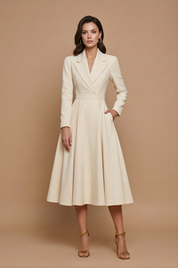 Vivienne | Elegant Pleated Midi Dress
