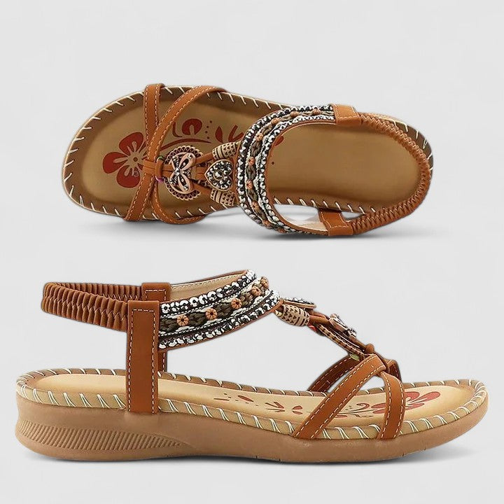 Scarlett | Orthopedic Beaded Boho Flat Sandals