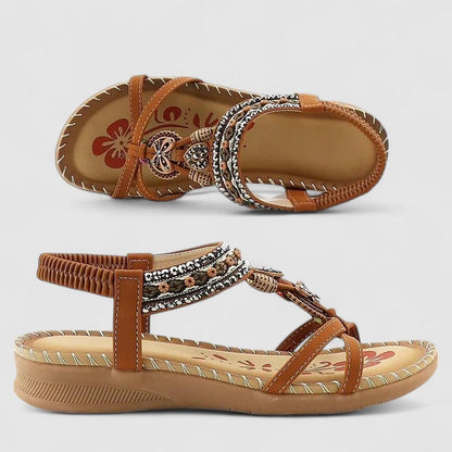 Scarlett | Orthopedic Beaded Boho Flat Sandals