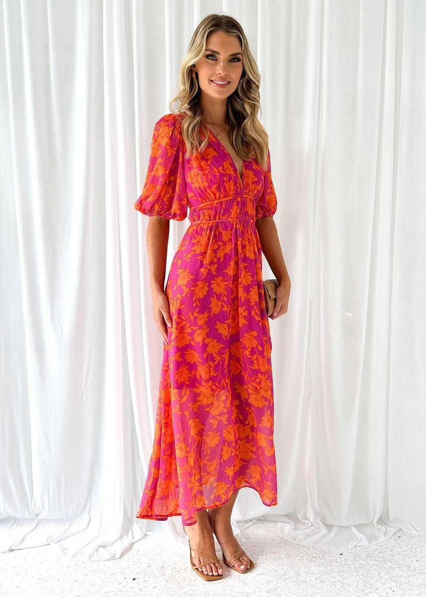 Savannah | Floral Maxi Dress for Wedding Guest