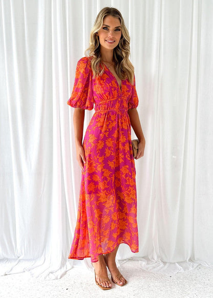 Savannah | Floral Maxi Dress for Wedding Guest