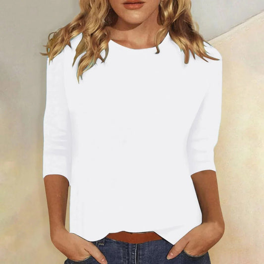 Bella | Comfortable Crew Neck Three Quarter Sleeve Top