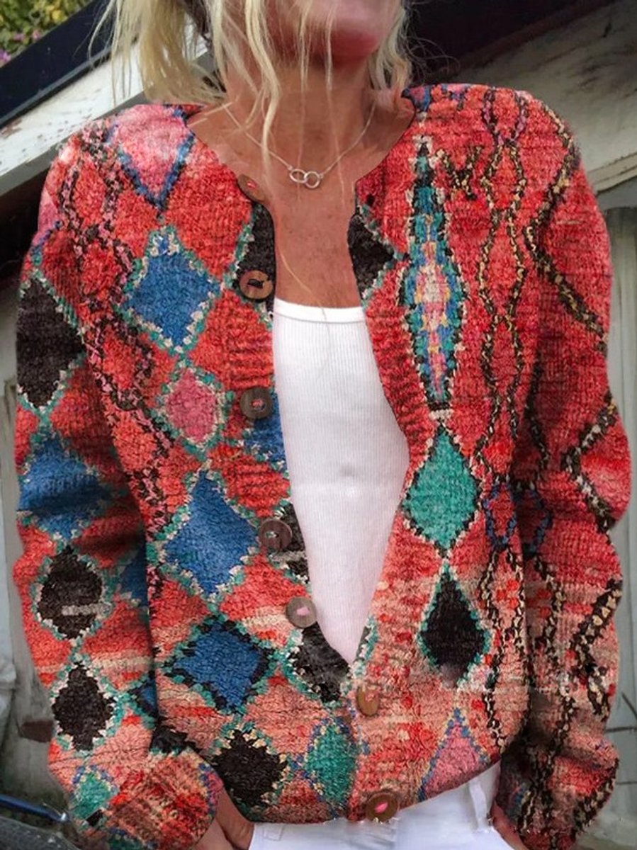 Sienna | Floral Button Front Knit Cardigan