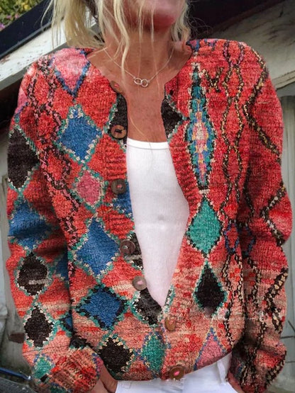 Sienna | Floral Button Front Knit Cardigan