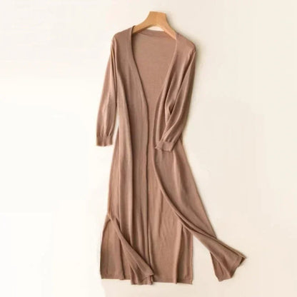 Everly | Longline Lightweight Open Front Cardigan