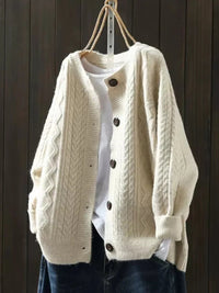 Sophia | Cable Knit Button Front Cardigan
