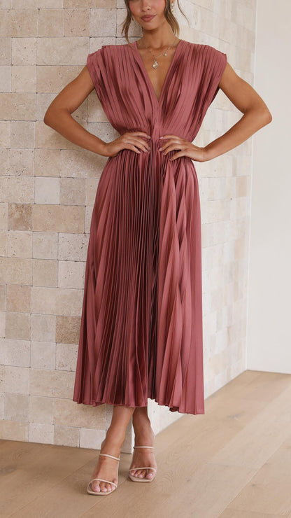 Melissa | Pleated Summer Midi Wedding Guest Dress