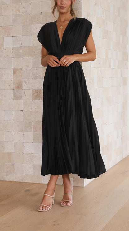 Melissa | Pleated Summer Midi Wedding Guest Dress