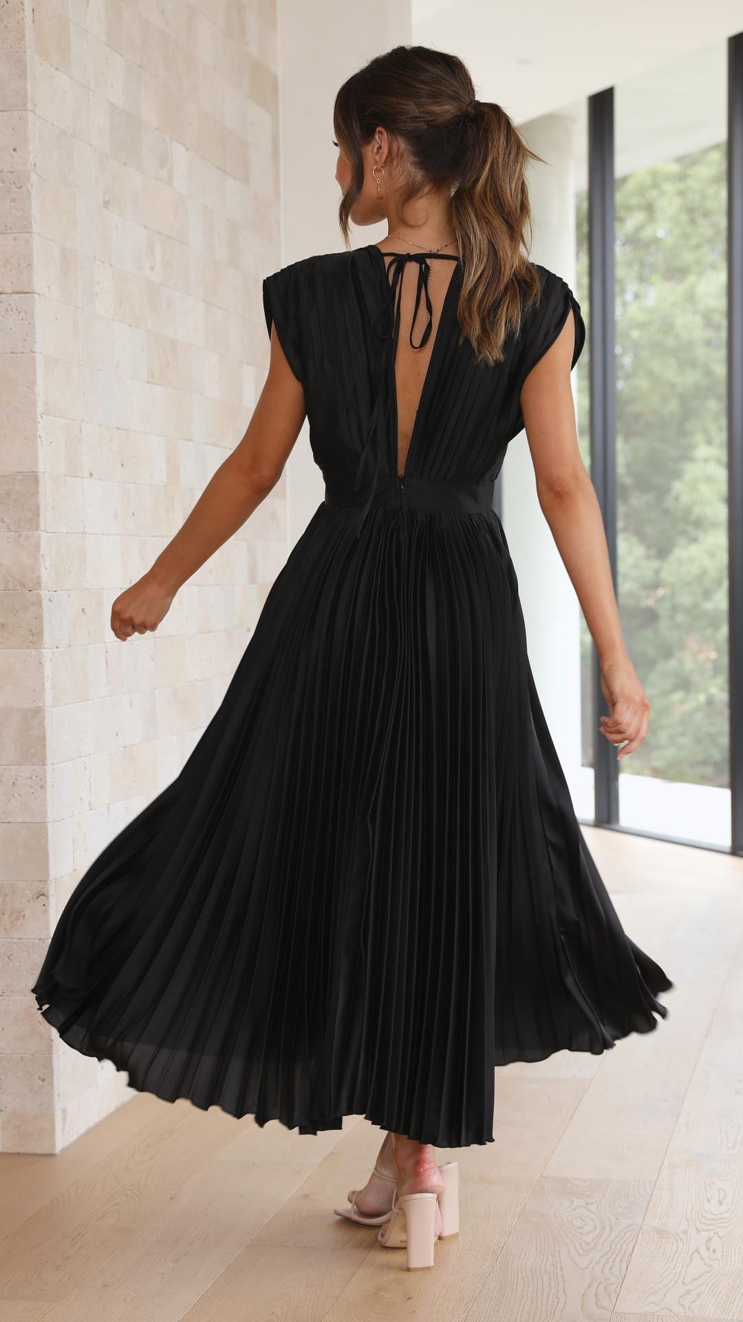 Melissa | Pleated Summer Midi Wedding Guest Dress