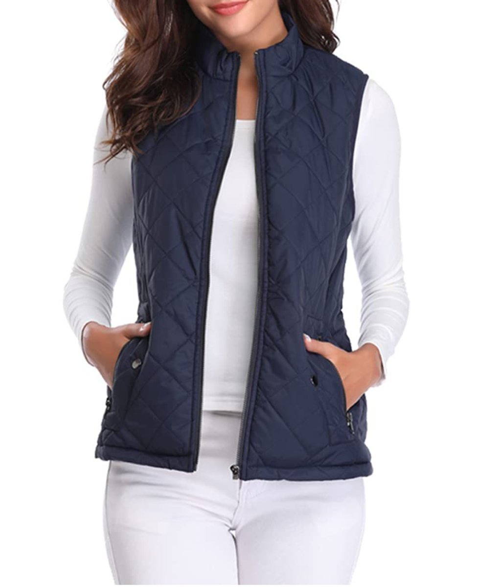 Olivia | Lightweight Quilted Zip Puffer Vest