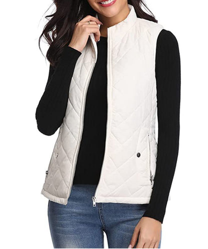 Olivia | Lightweight Quilted Zip Puffer Vest