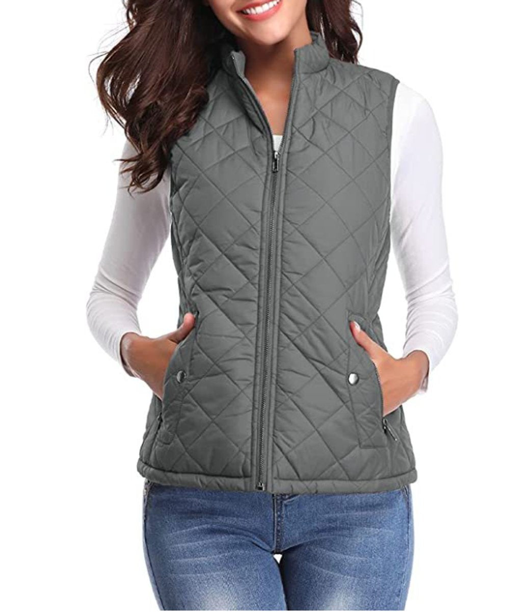 Olivia | Lightweight Quilted Zip Puffer Vest