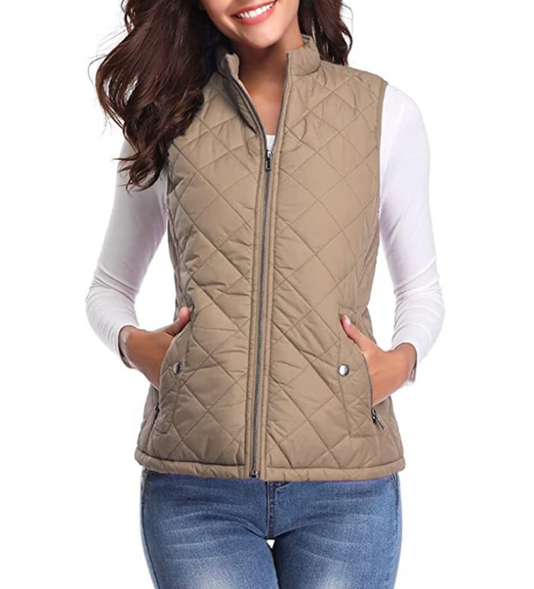 Olivia | Lightweight Quilted Zip Puffer Vest