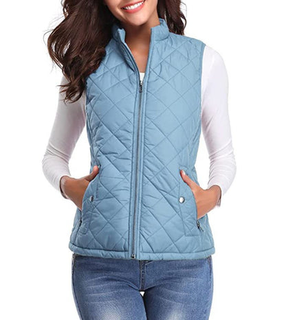 Olivia | Lightweight Quilted Zip Puffer Vest