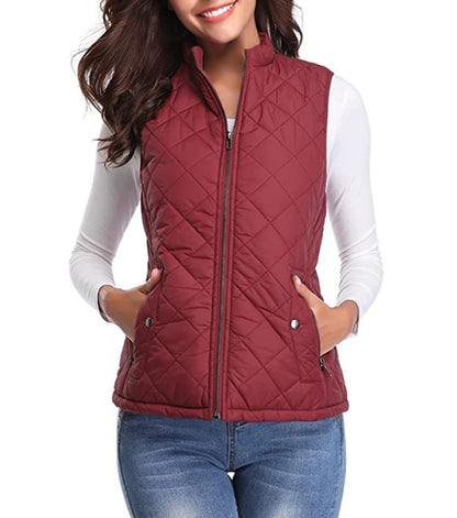 Olivia | Lightweight Quilted Zip Puffer Vest