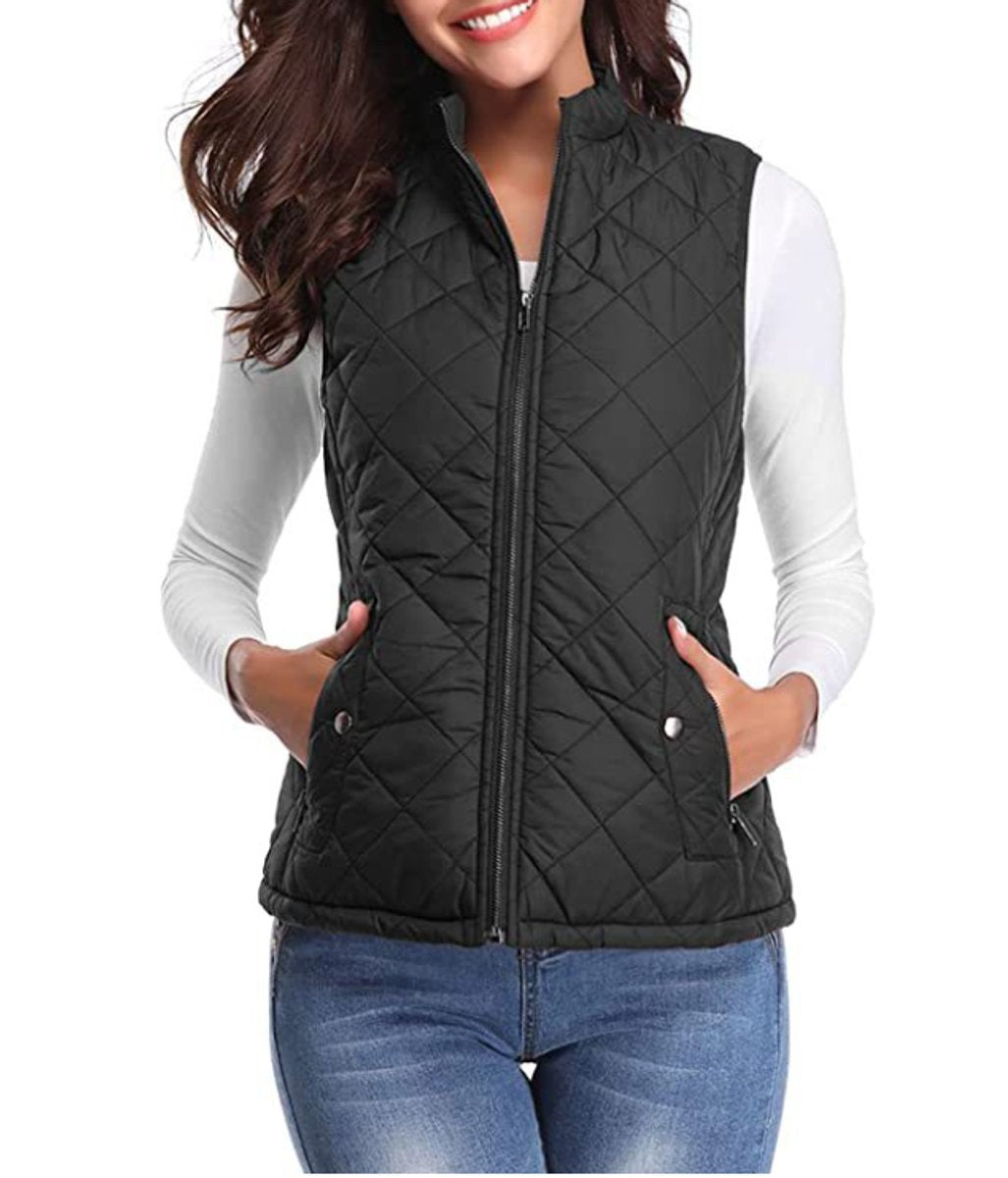 Olivia | Lightweight Quilted Zip Puffer Vest