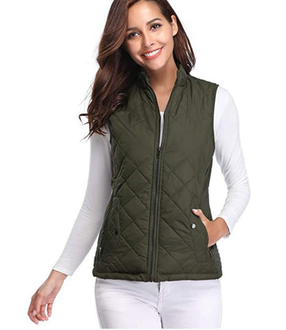 Olivia | Lightweight Quilted Zip Puffer Vest