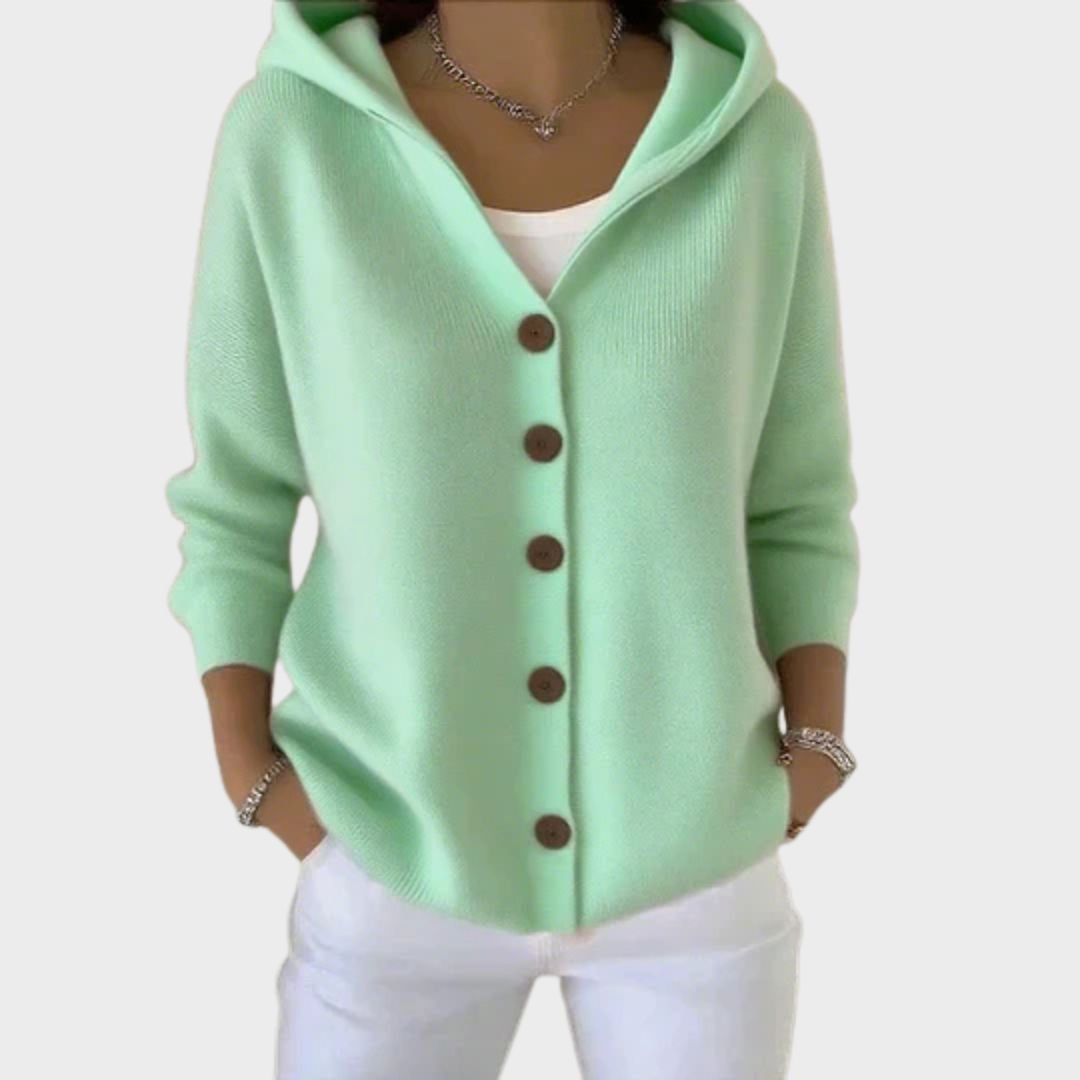 Jade | Hooded Button Front Cardigan