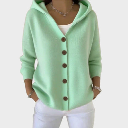 Jade | Hooded Button Front Cardigan
