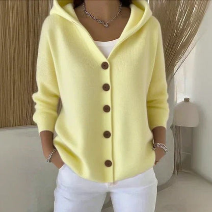 Jade | Hooded Button Front Cardigan