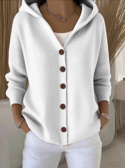 Jade | Hooded Button Front Cardigan