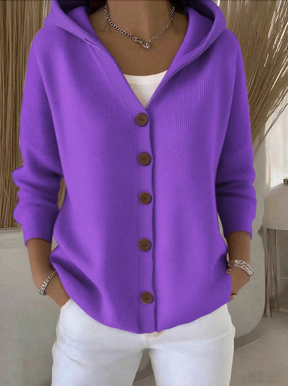 Jade | Hooded Button Front Cardigan