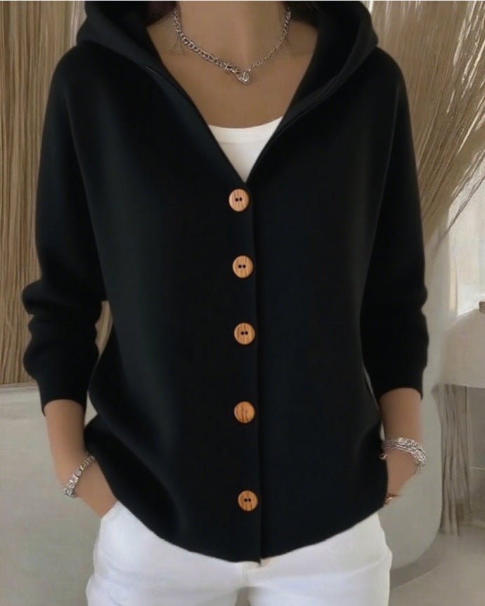 Jade | Hooded Button Front Cardigan