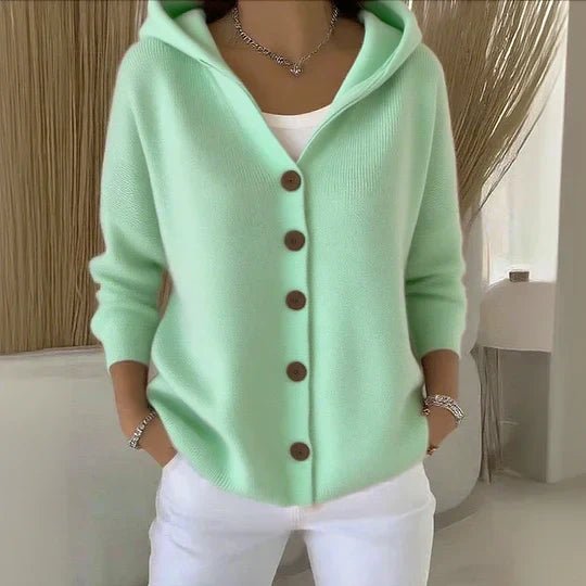 Jade | Hooded Button Front Cardigan