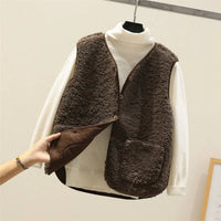 Hailey | Teddy Sherpa Button Front Vest